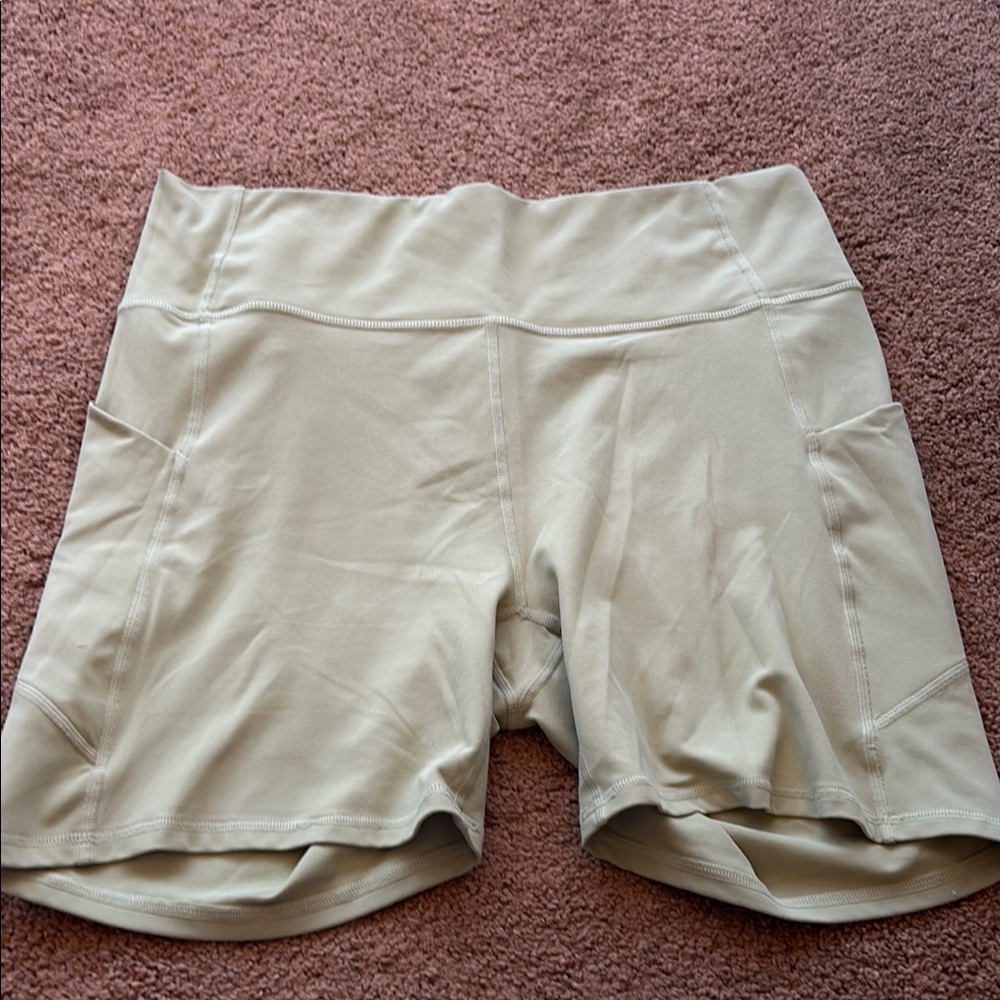 Women's Beige Athletic Shorts
